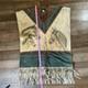 VTG OS Van Dyke Leather Western Poncho Equestrian Fringed RARE Mexico Made 19714