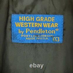 VTG PENDLETON Size Large High Grade Western Aztec Wool USA Made Mens Jacket