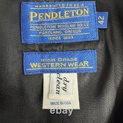 VTG Pendleton High Grade Western Southwestern Native American Vest Black Red 42