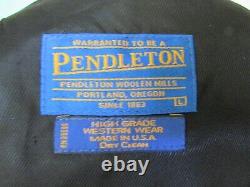 VTG Pendleton High Grade Western Wear Star Wool Vest Sz L