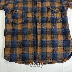 VTG Pendleton Jacket 1970s Plaid Woolen Mills Western Style Mens Size Large