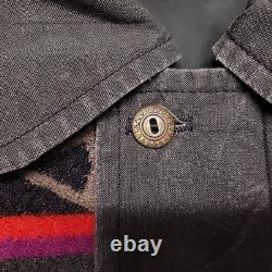 VTG Pendleton Jacket Mens XL Black Aztec Western Bomber Southwestern Made In USA