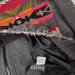 VTG Pendleton Jacket Mens XL Black Aztec Western Bomber Southwestern Made In USA