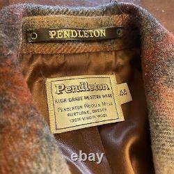 VTG Pendleton Plaid Jacket Woolen Mills High Grade Western Wear Mens EUC Sz 44