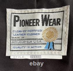 VTG Pioneer Wear Women's XL Red Suede Fringe Jacket Western Leather Albuquerque