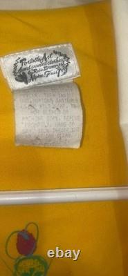 VTG Robin Brown Alpine TX Wearable Art Southwestern Trench Coat Large Long Horn