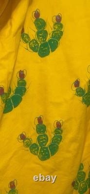 VTG Robin Brown Alpine TX Wearable Art Southwestern Trench Coat Large Long Horn