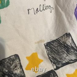 VTG Robin Brown Alpine TX Wearable Art Southwestern Trench Coat Large Long Horn