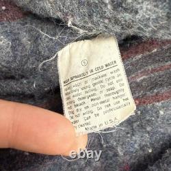 VTG Saddlebrook Western Wear Black Blanket Lined Bomber Jacket Size L USA Made