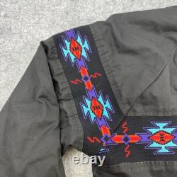 VTG Saddlebrook Western Wear Black Blanket Lined Bomber Jacket Size L USA Made