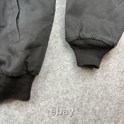 VTG Saddlebrook Western Wear Black Blanket Lined Bomber Jacket Size L USA Made