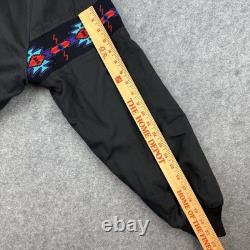 VTG Saddlebrook Western Wear Black Blanket Lined Bomber Jacket Size L USA Made