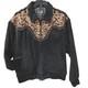 VTG Scully Black Suede Leather Jacket Western Embroidered Cowboy Mens Large L
