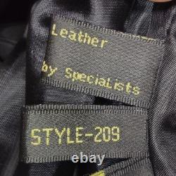 VTG Scully Black Suede Leather Jacket Western Embroidered Cowboy Mens Large L