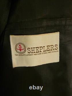 VTG Sheplers Men's Western Southwest Aztec/Black Wool Jacket/ Coat Made in USA