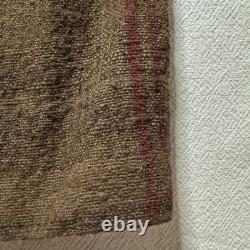 VTG Western Men's L Bison Wool Brown Leather Toggle Coat Made in USA