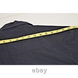 VTG Western Sawtooth Pearl Snap Shirt Size L 90s Black Blue Embroidered Birds