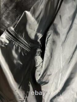 VTG Wilsons Western Cowboy Fringe Suede Leather Jacket Black Large