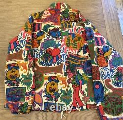 Very Rare 1960s Wrangler Pop Art Hot Dogs & Dill Pickles Vtg Zip Jacket Hippie L