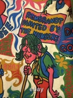 Very Rare 1960s Wrangler Pop Art Hot Dogs & Dill Pickles Vtg Zip Jacket Hippie L