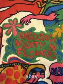 Very Rare 1960s Wrangler Pop Art Hot Dogs & Dill Pickles Vtg Zip Jacket Hippie L