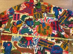 Very Rare 1960s Wrangler Pop Art Hot Dogs & Dill Pickles Vtg Zip Jacket Hippie L