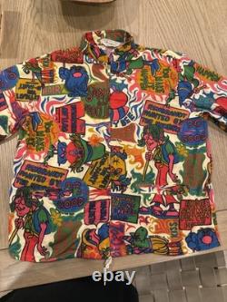 Very Rare 1960s Wrangler Pop Art Hot Dogs & Dill Pickles Vtg Zip Jacket Hippie L