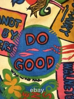 Very Rare 1960s Wrangler Pop Art Hot Dogs & Dill Pickles Vtg Zip Jacket Hippie L