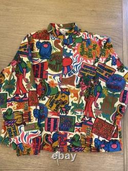 Very Rare 1960s Wrangler Pop Art Hot Dogs & Dill Pickles Vtg Zip Jacket Hippie L