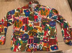 Very Rare 1960s Wrangler Pop Art Hot Dogs & Dill Pickles Vtg Zip Jacket Hippie L