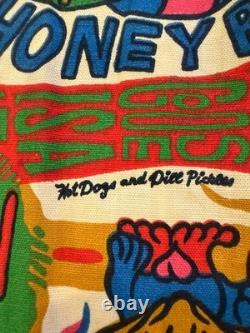 Very Rare 1960s Wrangler Pop Art Hot Dogs & Dill Pickles Vtg Zip Jacket Hippie L