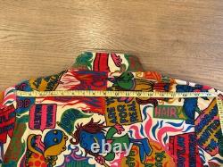 Very Rare 1960s Wrangler Pop Art Hot Dogs & Dill Pickles Vtg Zip Jacket Hippie L