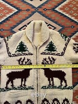 Vintage 100 % Wool Cowichan sweaters 1960's 50's LOT Of 3 Americana Western