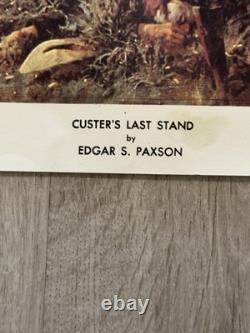 Vintage 1900-1919 E. S. Paxson Custer's Last Stand Print With Signature LOOK & READ