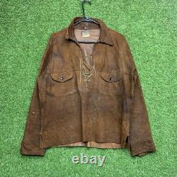 Vintage 1930s Rodeo Leather Jacket Womens XL Western Fringe Suede Deerskin Rare