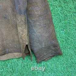 Vintage 1930s Rodeo Leather Jacket Womens XL Western Fringe Suede Deerskin Rare