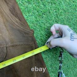 Vintage 1930s Rodeo Leather Jacket Womens XL Western Fringe Suede Deerskin Rare