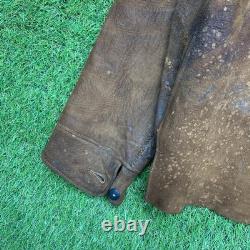 Vintage 1930s Rodeo Leather Jacket Womens XL Western Fringe Suede Deerskin Rare