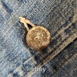 Vintage 1930s Smith's Denim Chore Jacket Selvedged Enginer Coat Sanforized
