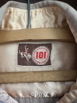 Vintage 1940s 1950s 101 Montgomery Wards Sawtooth Gabardine Western Shirt Size L