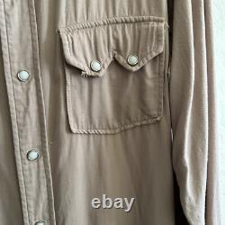 Vintage 1940s 1950s 101 Montgomery Wards Sawtooth Gabardine Western Shirt Size L