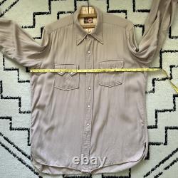 Vintage 1940s 1950s 101 Montgomery Wards Sawtooth Gabardine Western Shirt Size L