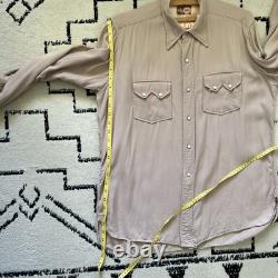 Vintage 1940s 1950s 101 Montgomery Wards Sawtooth Gabardine Western Shirt Size L
