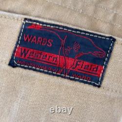Vintage 1940s Montgomery Ward Western Field Hunting Jacket Canvas Corduroy M/L