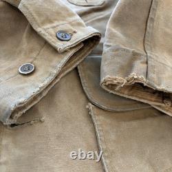 Vintage 1940s Montgomery Ward Western Field Hunting Jacket Canvas Corduroy M/L