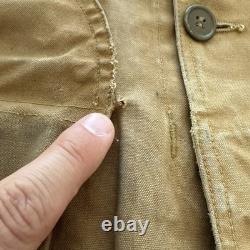 Vintage 1940s Montgomery Ward Western Field Hunting Jacket Canvas Corduroy M/L