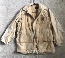 Vintage 1940s Montgomery Ward Western Field Thick Canvas Hunting Shooting Coat L