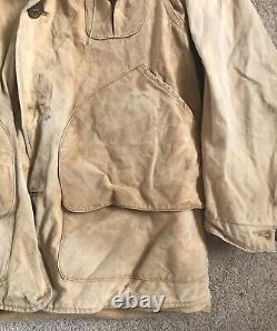 Vintage 1940s Montgomery Ward Western Field Thick Canvas Hunting Shooting Coat L