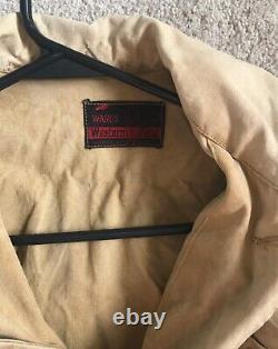 Vintage 1940s Montgomery Ward Western Field Thick Canvas Hunting Shooting Coat L