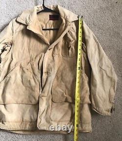 Vintage 1940s Montgomery Ward Western Field Thick Canvas Hunting Shooting Coat L